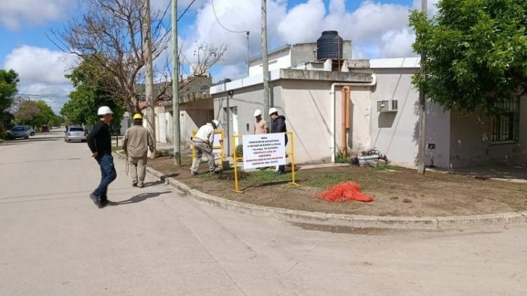 Comenzaron los trabajos para ampliar la red de gas natural en La Milka y loteo Procrear